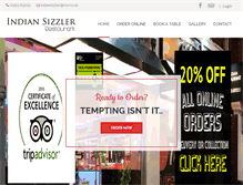Tablet Screenshot of indiansizzler.co.uk
